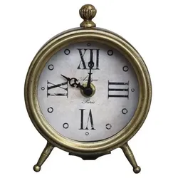 Chic Antique Antike Uhr auf Fuß, Höhe 14,5, Länge 11, Breite 5 cm