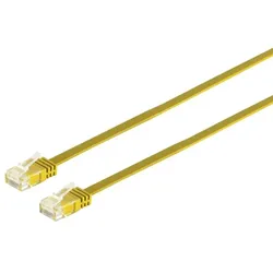 Patchkabel Cat. 6 flach, U/UTP, gelb, 15m