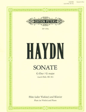 Edition Peters Haydn Flötensonate nach op.77