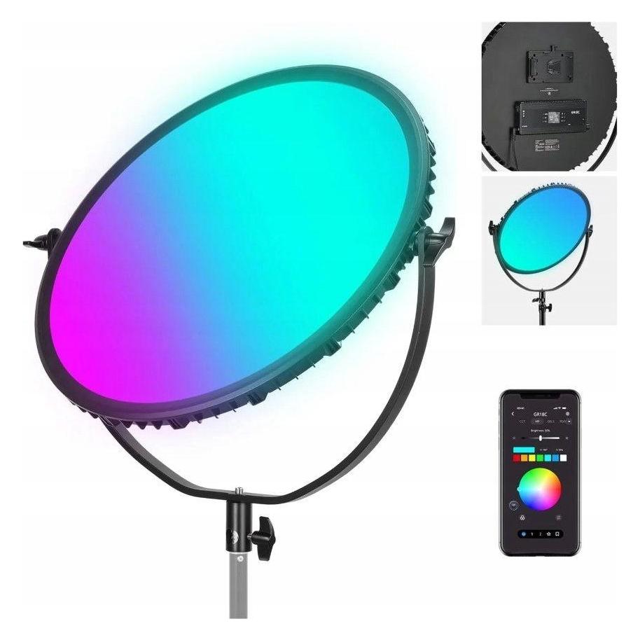 Neewer Lampa Okrągła Led Edge-lit Rgb Bluetooth Vlog 65w 18" Na 14mm 16mm / Gr18c (Ringlicht, Videoleuchte) (NEEWER)