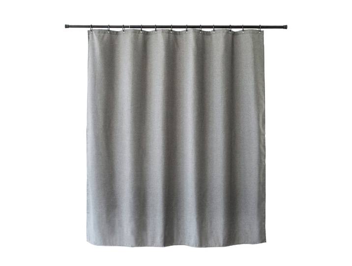 Duschvorhang 182 x 182 cm Leinen grau