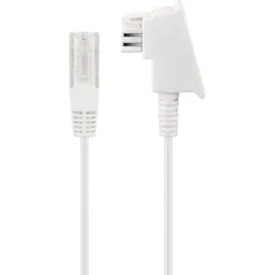 GOOBAY 60677 - DSL- / VDSL Telefonkabel, TAE-F Stecker > RJ45 Stecker, weiß, 30
