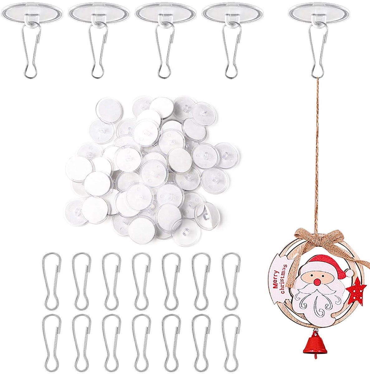 Dailygoods Plafondhaken 30 stuks - Zelfklevend - Decoratieve montagehaken voor slaapkamer en badkamer