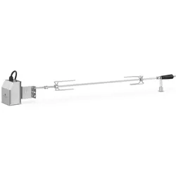 Royal Catering, Grillbesteck, Grillspiess Drehspiess Rotisserie Grill BBQ mit Motor 5,3 W 140 cm Edelstahl