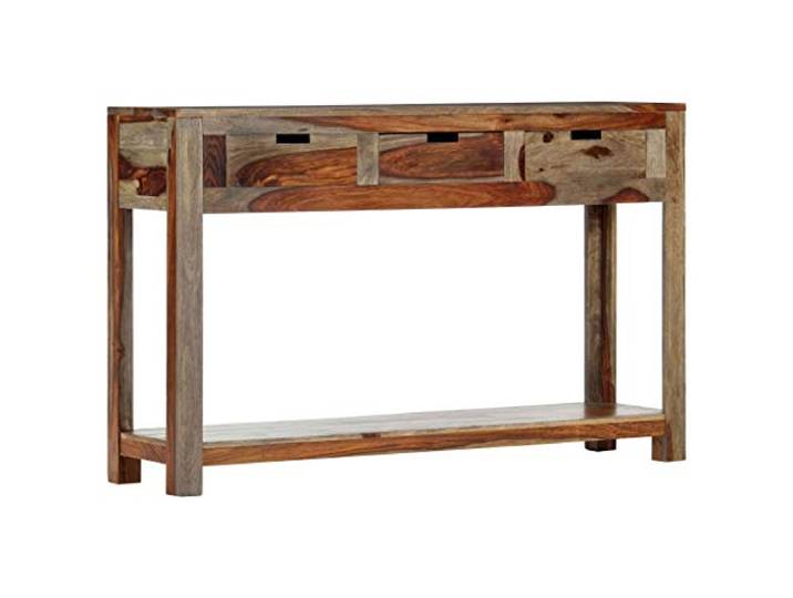HKLGBVCR Konsolentisch, 3 Schubladen, 120 x 30 x 75 cm, Massivholz Sideboard, Aufbewahrung, handgefertigt, Holz, Rosa, einzigartig