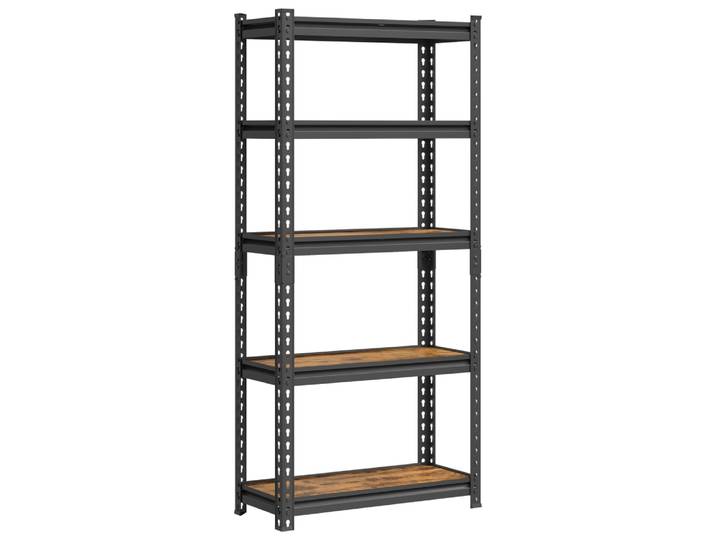 Étagère métallique 5 capacité rangement 875 kg noir et marron