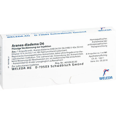 WELEDA AG ARANEA DIADEMA D 6 Ampullen 8X1 ml 01617760