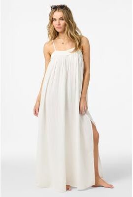O'Neill s Saltwater Solids Sai Maxi Cover-Up Dress in White, Size Medium