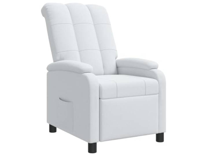 Fisinber Liegesessel Verstellbar 115-160 Grad, Relaxsessel Stoff Weiß Ergonomische Liegefunktion bis 160 Grad mit weicher Schaumstoffpolsterung, geschaffen für erholsame Pausen im Schlafzimmer.