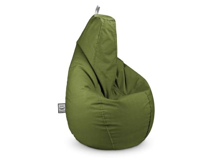 Happers Sitzsack XXL Modell Birne aus mattem Naylim Grün. Outdoor und Indoor