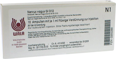 WALA Heilmittel GmbH NERVUS VAGUS GL D 12 Ampullen 10X1 ml 03355399