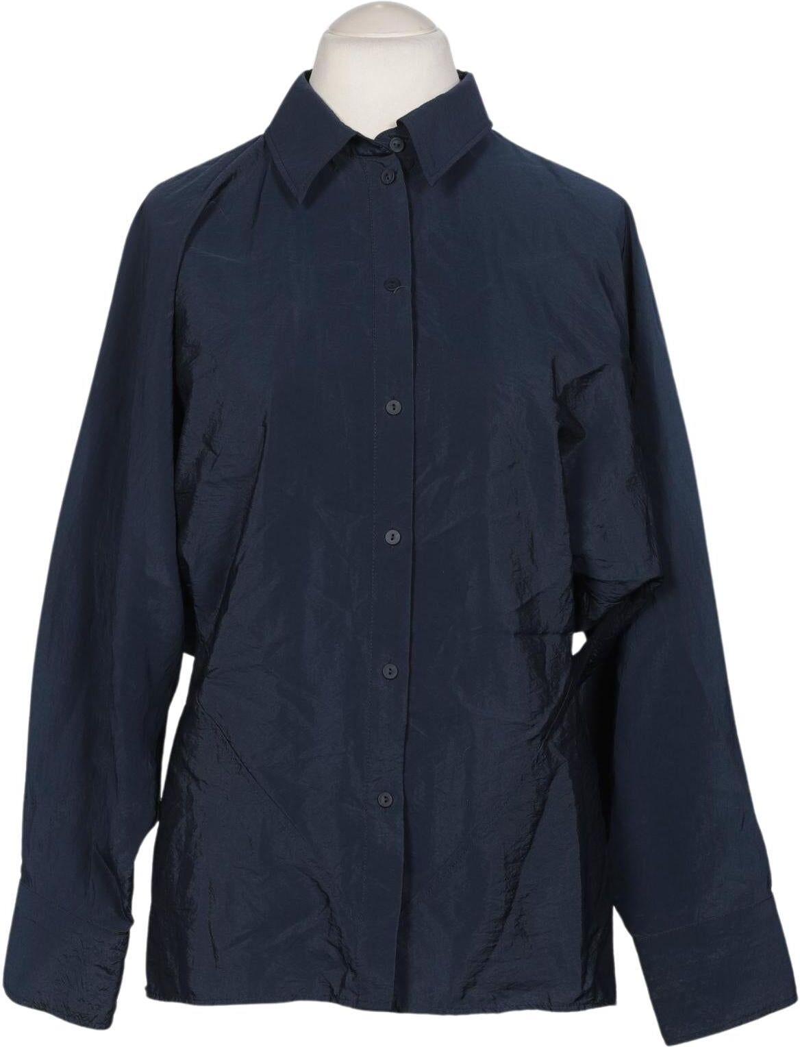 Massimo Dutti Damen Bluse, Marineblau, Gr. L, Synthetik - Second Hand