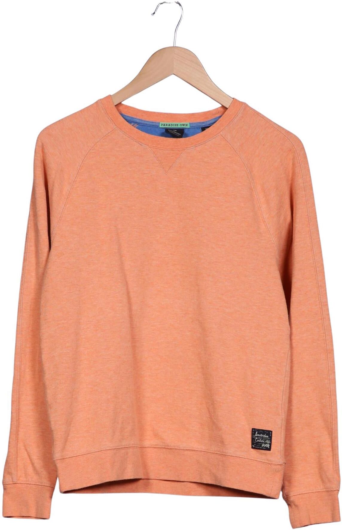 Scotch & Soda Herren Sweater, Orange, Gr. M, Baumwolle / Synthetik - Second Hand