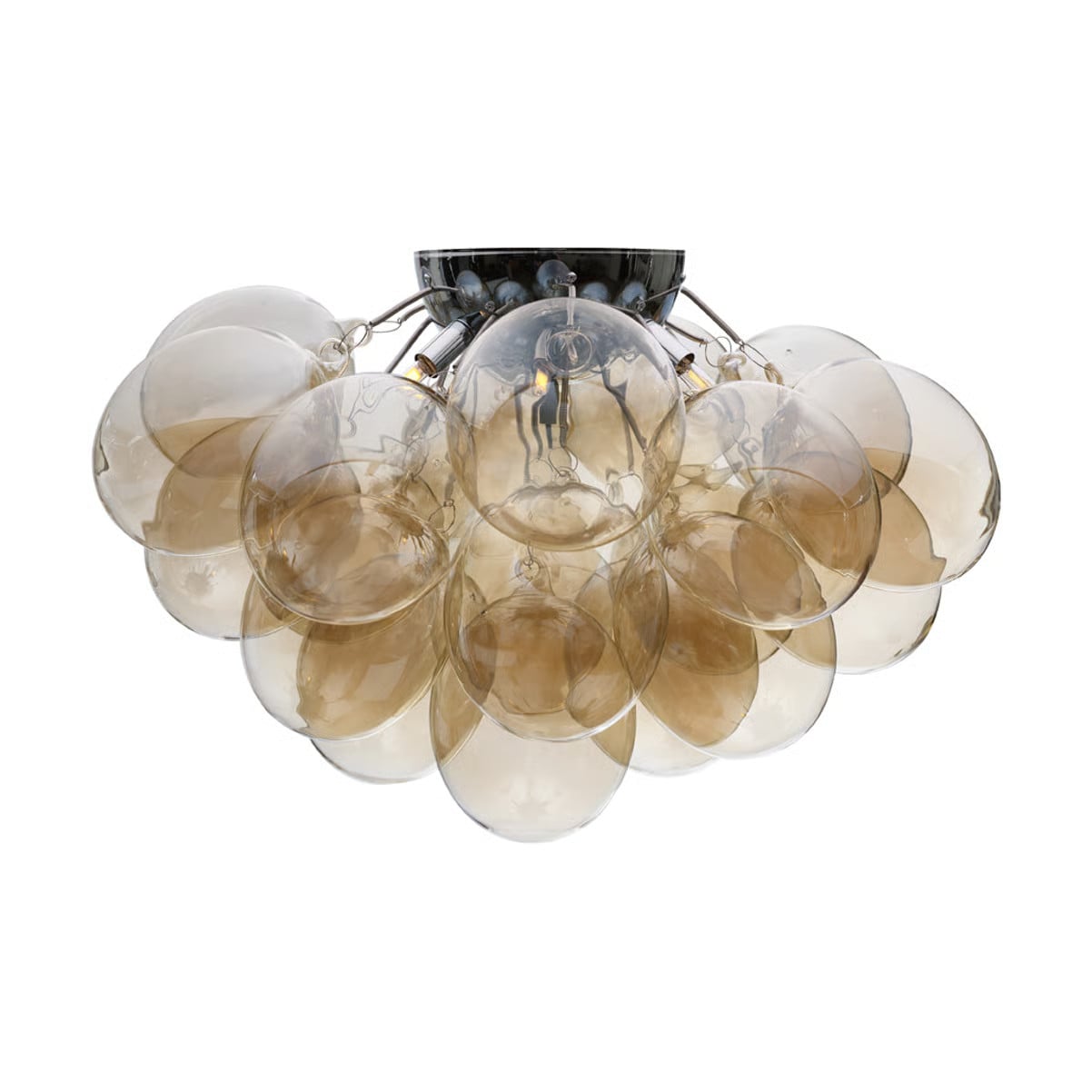 By Rydéns Gross plafondlamp, rond, amber, Ø 70 cm
