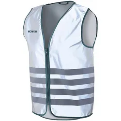 Wowow, Unisex, Velojacke, Vollreflektierende Fahrradweste 360° Sichtbarkeit (XL), Silber, XL