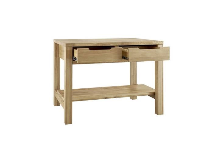 PREISBRECHER Kochinsel Ponza, 2 Schubladen, in Eiche geölt, Massivholz - 120x91x90cm (BxHxT)