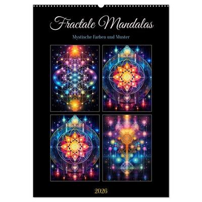 Fractale Mandalas (Wandkalender 2026 DIN A2 hoch), CALVENDO Monatskalender
