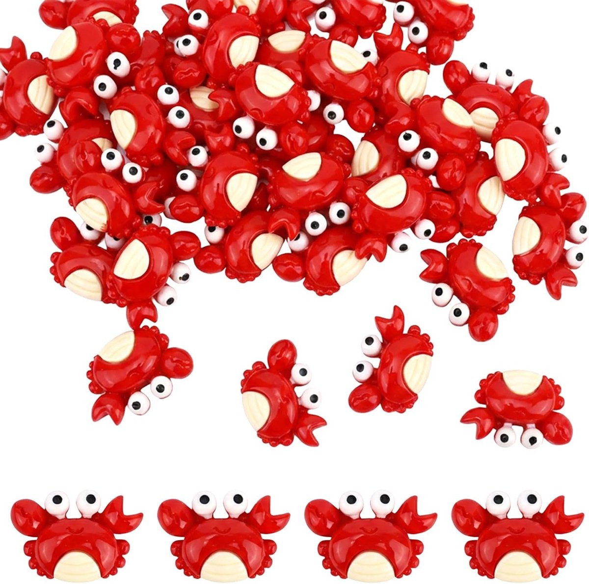 ShopVlot Mini krabbetjes 50 stuks - realistische plastic ornamenten voor tabletop en volwassenen