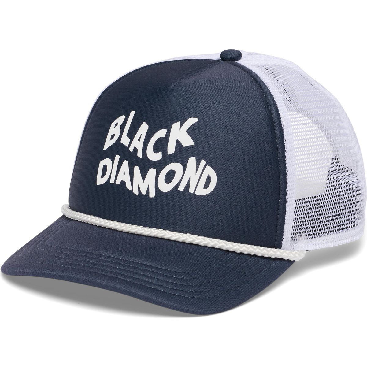 Black Diamond Flat Bill Trucker Hat charcoal-white wavy black dmnd (9262) ALL AP7230499262ALL1