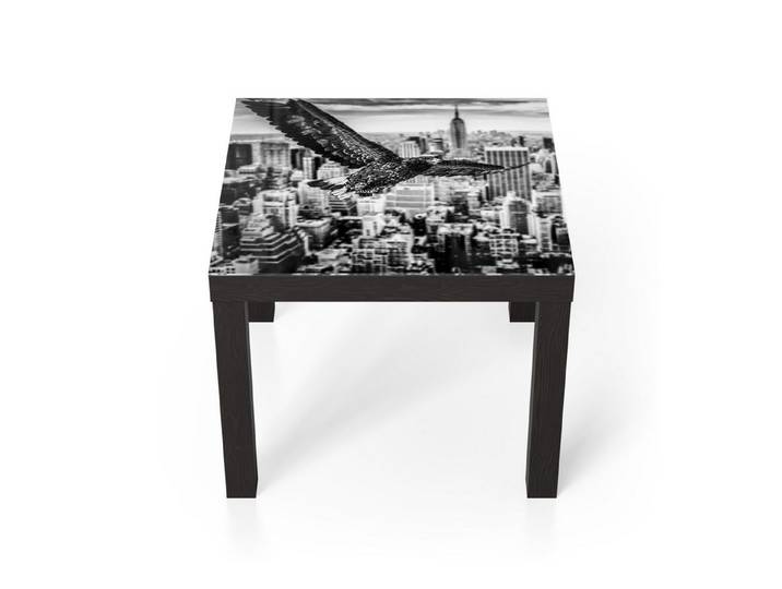 DEQORI Couchtisch 'Über den Dächern', Glas Beistelltisch Glastisch modern