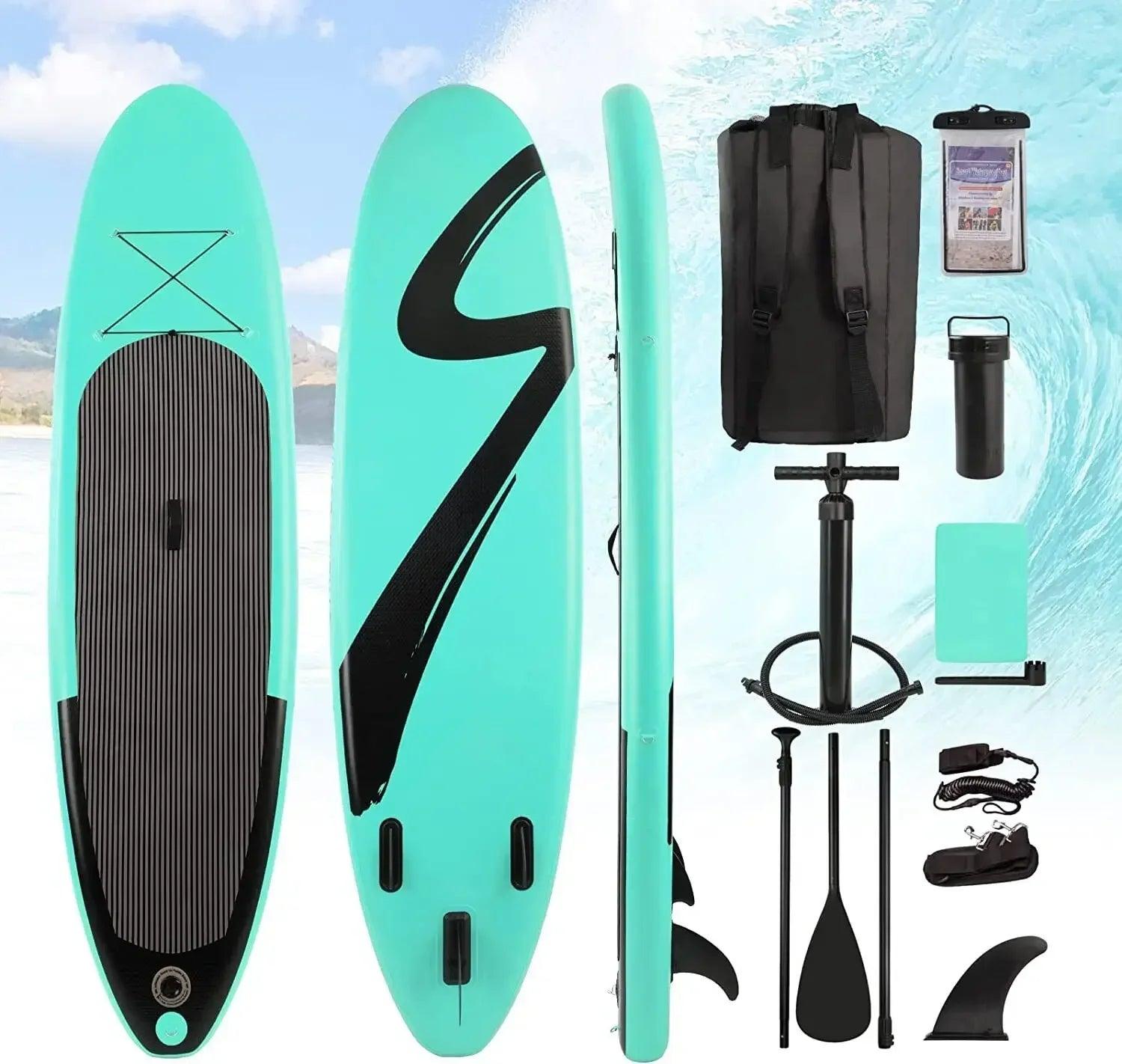 Stand-Up-Paddle-Board - Aufblasbares SUP - 10/11 Fuß - Rutschfeste Deckfläche - Inklusive komplettes Zubehörset