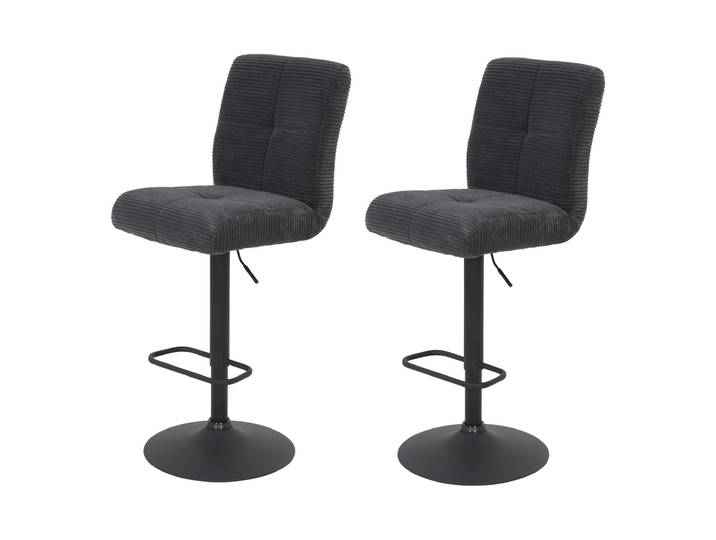 Tchibo - 2 Hela Barhocker »Leni« - 44x59x102cm - anthrazit -