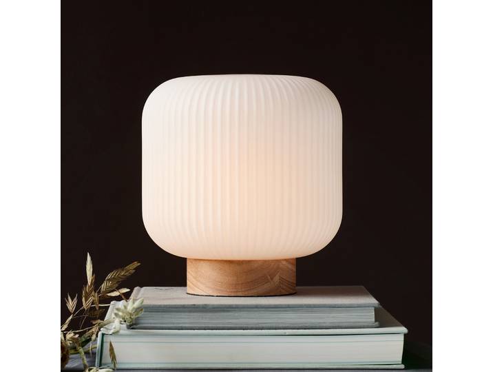 Milford Tischleuchte Ash/Opal - Nordlux - Wohnzimmer - Skandinavisch - Glas - Mit Schirm