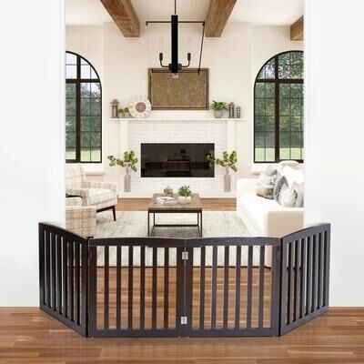 Multicon Wholesale Hub Freestanding Dog Gate, Pet Safety Barrier, MDF Coffee Colour Panels, Folding Z Shape Gate For Doorways Freestanding Dog Gate, Pet Safety Barrier, MDF Coffee Colour Panels, Folding Z Shape Gate For Doorways