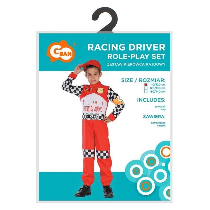 GoDan Kinderkostüm Rallye-Fahrer, Grösse 110/120 cm (110, 116, 122) (58222890)