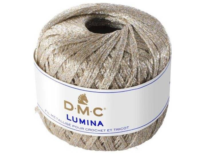DMC Sticktwist 117 MC weiss 3gDMC Lumina metal L3866 perlweiss 20g