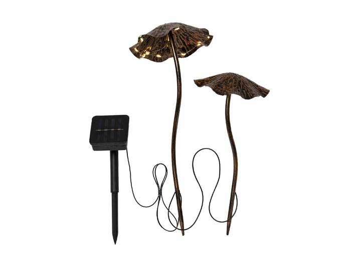 Gartenleuchte Star Trading Solar Dekoration Lumini 50 cm , braun, B:50cm H:37cm L:15cm T:15cm Ø:15cm, Leuchten, Gartenleuchte