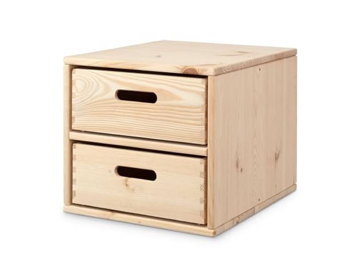 Ehrenkind® Regal für Kinderzimmer – Praktisches Aufbewahrungssystem aus Kiefer für Spielzeug und Ordnung 2 Fächer Klein (315 mm)