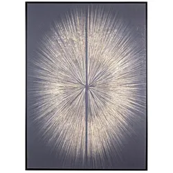 Bild Bold Kiefernholz und Leinwand, modern, dunkelblau, rechteckig, Hochformat, 103x143 cm