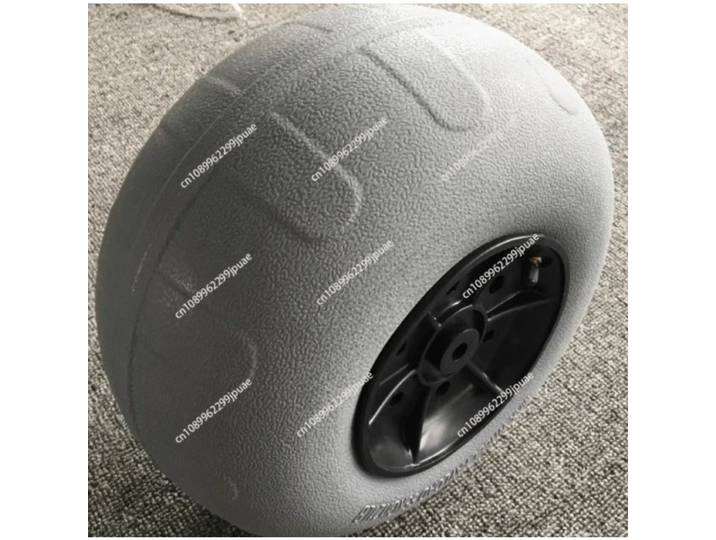 Roue de plage gonflable en PU de 12 pouces, pneu à ballon pour remorque de kayak Y05010