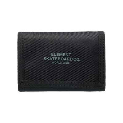 Brieftasche ELEMENT "Element Co", Herren, schwarz (flint schwarz), Obermaterial: 100% Polyester., Kleinlederwaren Brieftasche