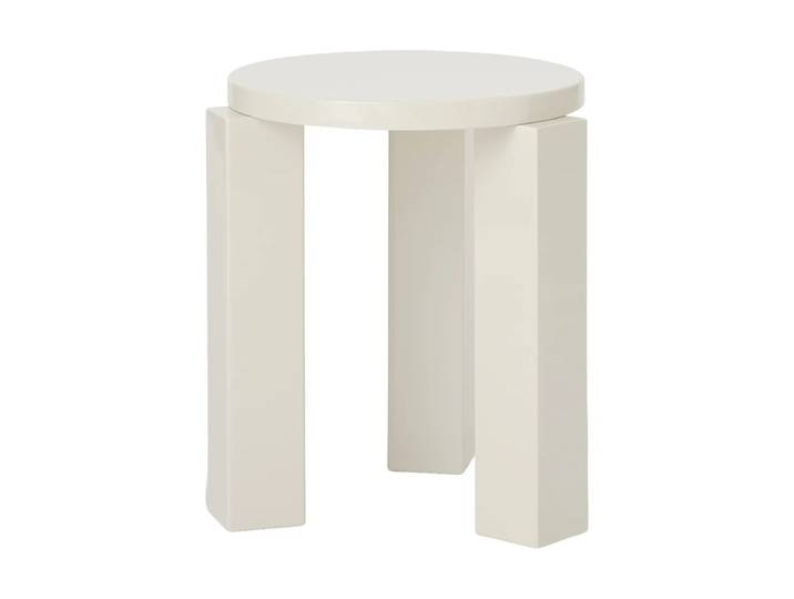 New Works Atlas runder Hocker Creme, Ø36x44 cm