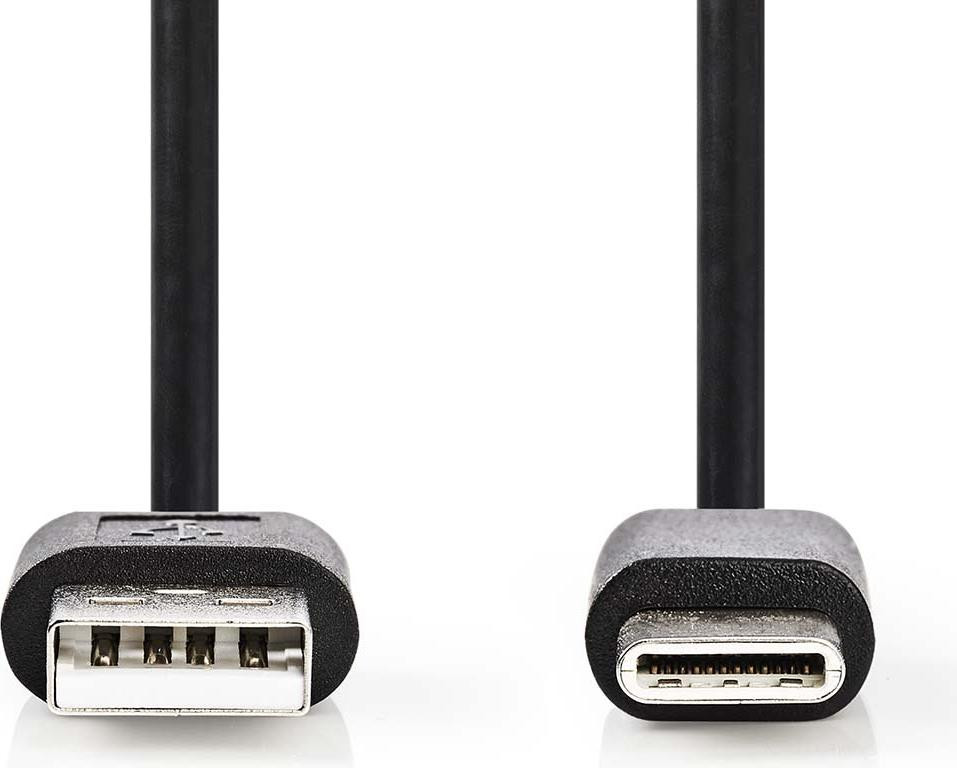 Nedis USB-kabel USB-A naar USB-C, 2,00 m, Zwart