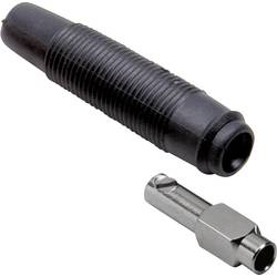 TRU COMPONENTS Laborbuchse Kupplung, gerade Stift-Ø: 4 mm Schwarz 1 St. 1582262