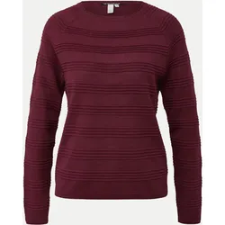 Strickpullover Strukturiert Rot XL