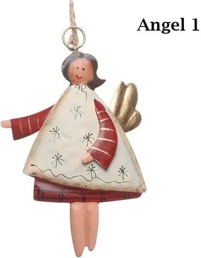Discount Dollar Deals Christmas Hanging Decoration, Nordic Angel Cartoon Soldiers Ornaments, Double Sided Iron Art Tree Drop DIY Holiday Decor angel 01