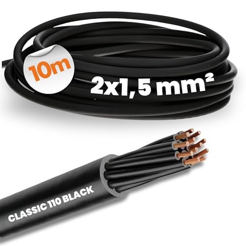 Lapp Ölflex Classic 110 Zwarte Stuurkabel 2x1,5 mm² met aardgeleider, 10 meter