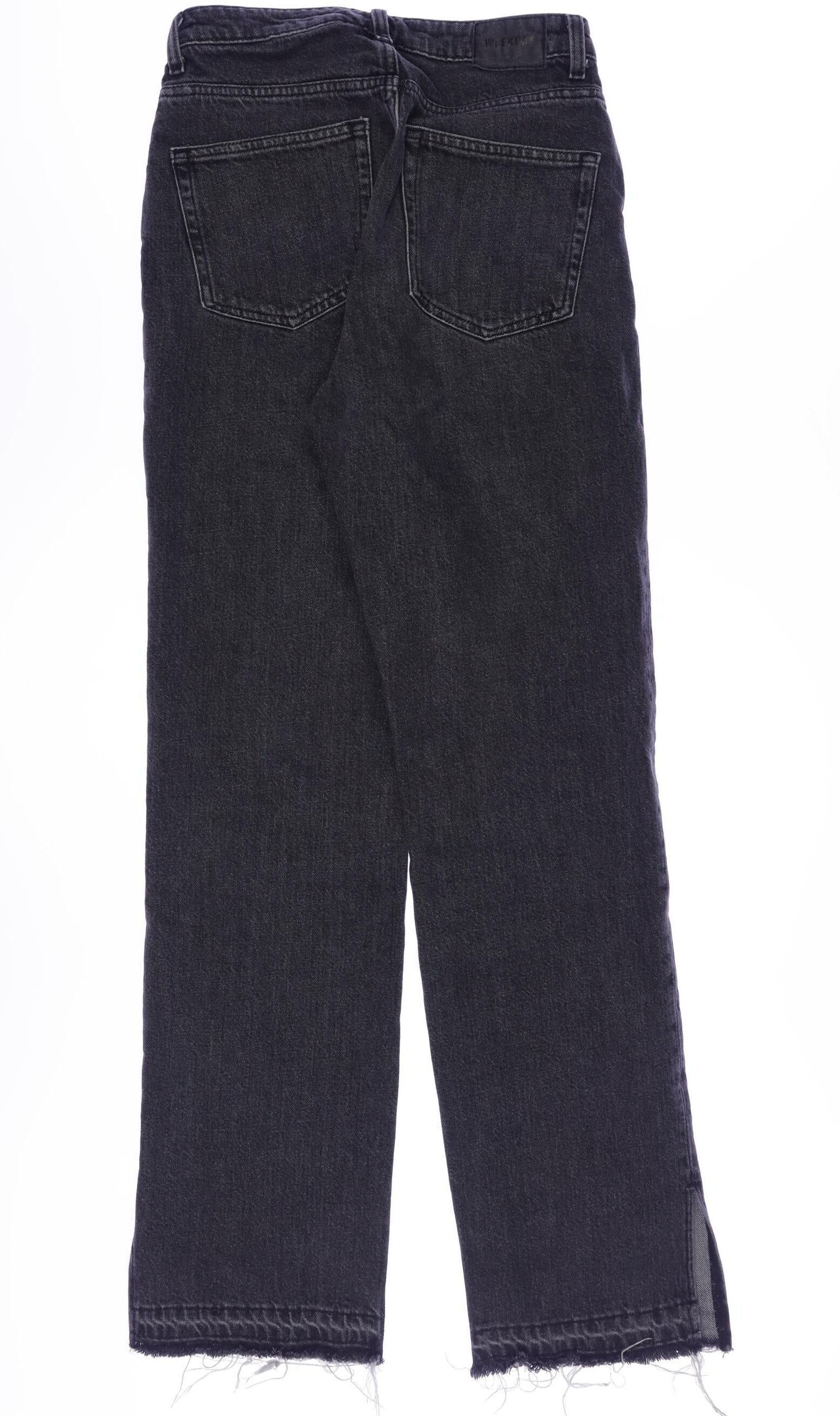 Weekday Damen Jeans, Schwarz, Gr. W27, Baumwolle - Second Hand