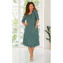Baumwoll-Kleid in jade in Größe 48 von DW-Shop, Jade, 48