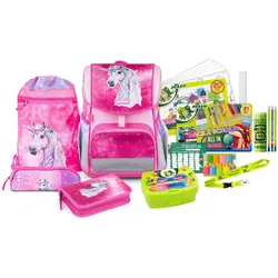 JOLLY Schulranzen-Set ERGONOMIC FLEXI 16,0 x 16,0 x 40,0 cm pink 20,0 l