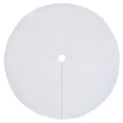 vidaXL Weihnachtsbaumdecke Weiß 90 cm Kunstpelz