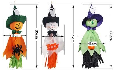 Quick Pick Pro Halloween Ghost, Doll Pendant, Haunted House, Kindergarten Hanging, Halloween Home, Decorations Props 3pcs Mixed