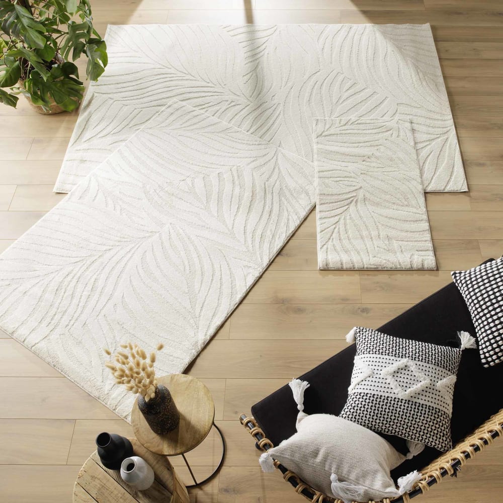 Douceur d'Intérieur Tapis uni à relief Ankara 120x170 Beige 170x3x120cm