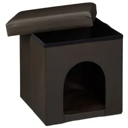 Relaxdays 2-tlg. Hunde Set Braun,Schwarz,Silber