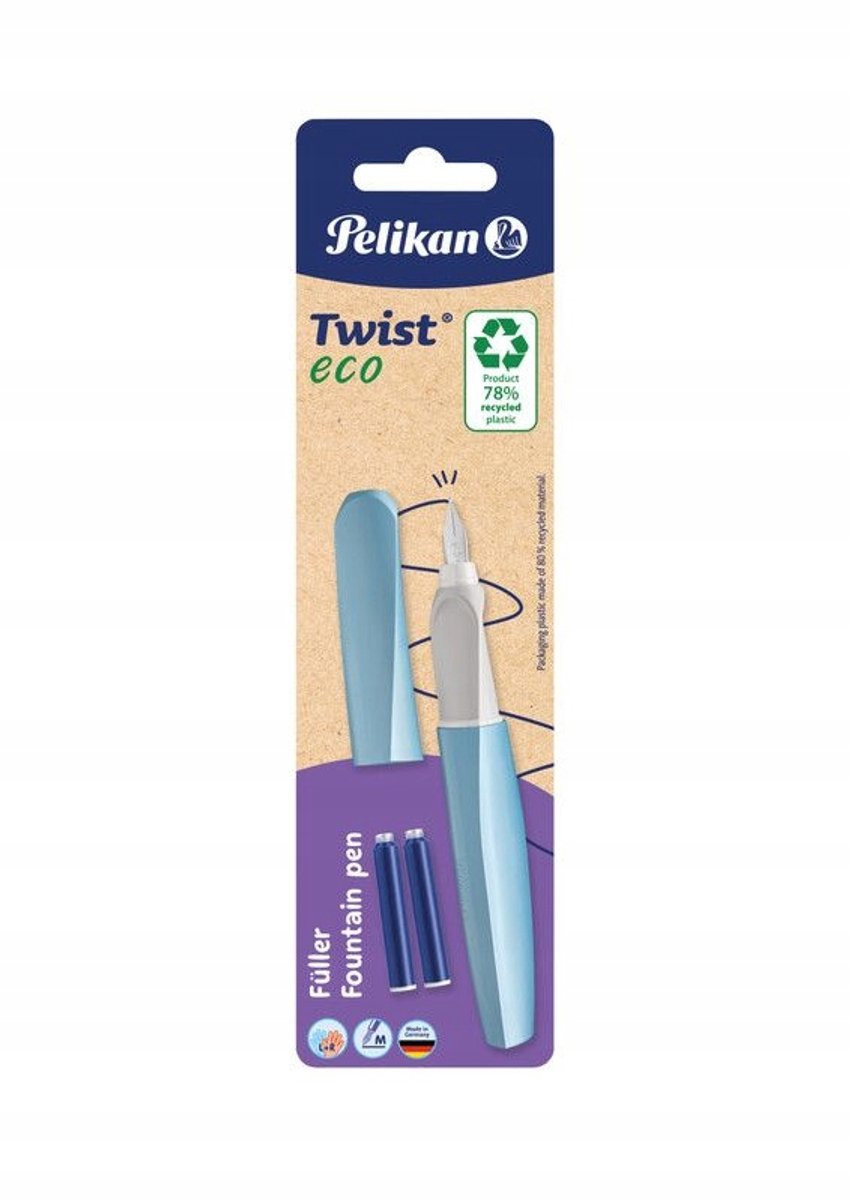 Pelikan Twist Eco Vulpen M met 2 inktpatronen