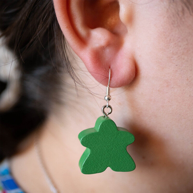 Gigamic Boucles d'oreilles Meeple vert